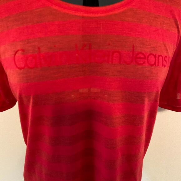 Calvin Klein Jeans Logo Short Sleeve T Shirt Size L - Picture 2 of 5